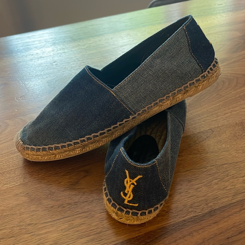 Auth YSL Denim Espadrilles